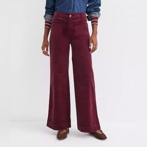 LOFT Burgundy Wide Leg Pants